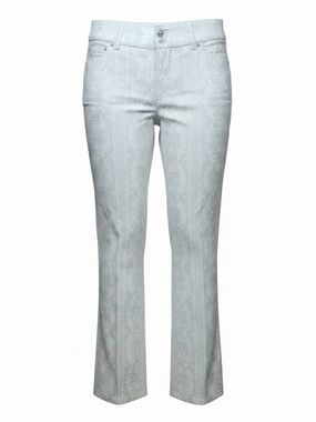 White House Black Market Light Gray Paisley Trousers